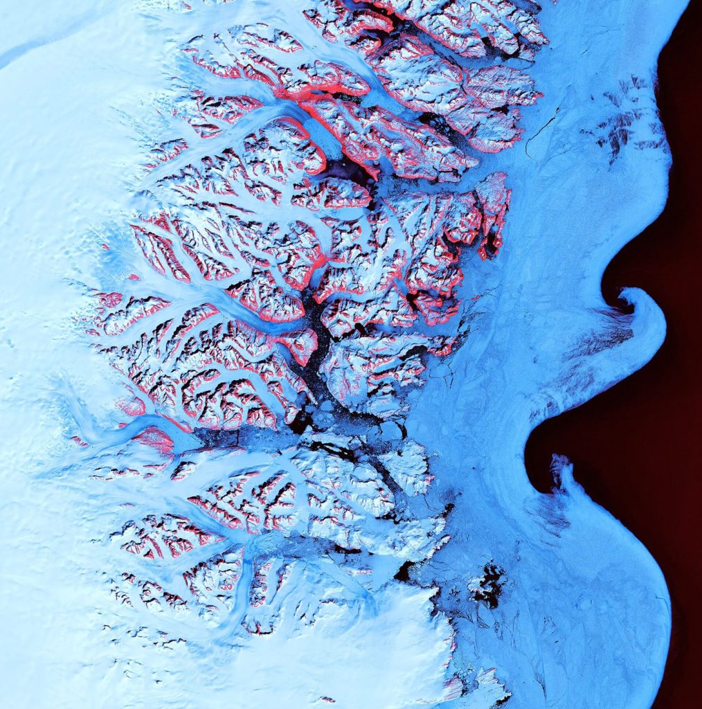 Ocean waves seen from above